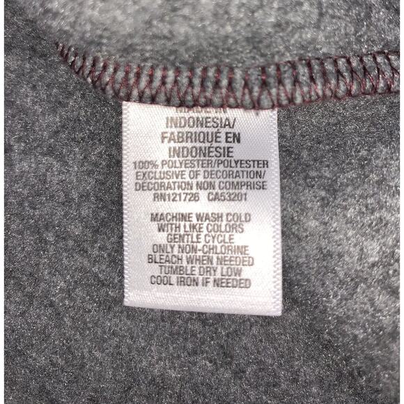 Aeropostale Fleece Burgandy Gray 1/4 Zip Mock Neck Sweatshirt Mens Medium - Picture 5 of 8